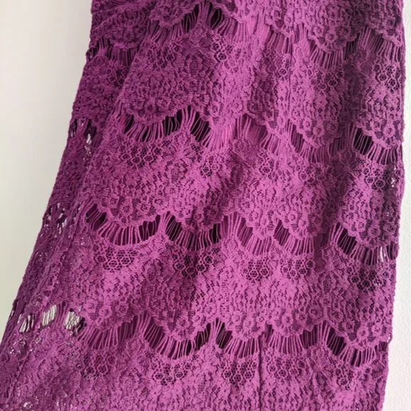 NWT Free People Purple Lace Dress Size S - Picture 3 of 10